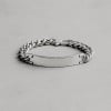 Bracelet personnalise homme gourmette acier chaine a graver