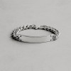 Bracelet personnalise homme gourmette acier chaine a graver