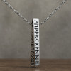 Pendentif celtique barre runes vikings acier