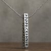 Pendentif celtique barre runes vikings acier