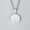 Gepersonaliseerde hanger voor mannen stalen plaat Polar Star Cross ketting gegraveerd gepersonaliseerd