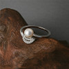 Bague argent feuille perle d’eau douce