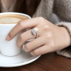 Bague argent feuille perle d’eau douce