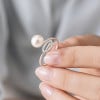 Bague argent feuille perle d’eau douce
