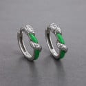 Pendientes aro serpiente plata