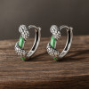 Boucles d'oreille argent creoles serpent