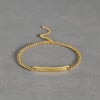 D Bracelet personnalise femme gourmette dore chaine cuba