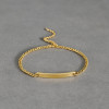 D Bracelet personnalise femme gourmette dore chaine cuba