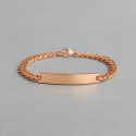 Gepersonaliseerde damesarmband met stalen kinketting om te graveren