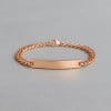 R Bracelet personnalise femme gourmette acier chaine a graver