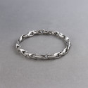 Bracelet homme chaine maillon tungstene facettes polie