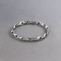 Bracelet homme chaine maillon tungstene facettes polie