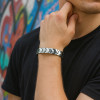 Wolfraam magnetische facetarmband voor heren