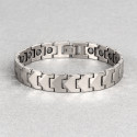 Men's tungsten magnetic facet bracelet