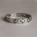 Bracelet homme tungstene polie magnetique aimante