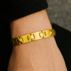 Bracelet homme tungstene polie magnetique aimante