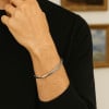 Bracelet argent massif jonc viking celtique torsade homme femme