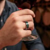 Bague mariage personnalisee homme tungstene nacre abalone