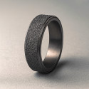 blanc Bague acier homme anneau sable tournant anti stress a graver