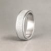 Noir Bague acier homme anneau sable tournant anti stress a graver
