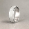 Noir Bague acier homme anneau sable tournant anti stress a graver