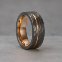 Bague Alliance Tungstène Brossée Martelée Personnalisable
