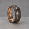 Bague Alliance Tungstène Brossée Martelée Personnalisable