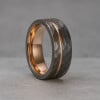 Bague Alliance Tungstène Brossée Martelée Personnalisable