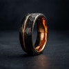 Bague Alliance Tungstène Brossée Martelée Personnalisable