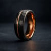 Bague Alliance Tungstène Brossée Martelée Personnalisable