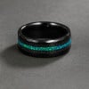 Bague mariage personnalisee alliance tungstene opale