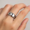 Bague homme tungstene finition miroir alliance personnalisable