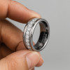 N Bague mariage tungstene zirconium finition miroir alliance personnalisable