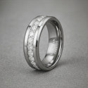 Bague mariage tungstene zirconium finition miroir alliance personnalisable