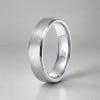 6mm Bague personnalisee homme alliance tungstene dome brosse