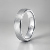 6mm Bague personnalisee homme alliance tungstene dome brosse