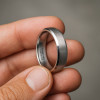6mm Bague personnalisee homme alliance tungstene dome brosse
