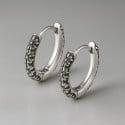 Boucles d'oreilles homme creoles acier fleur de lys