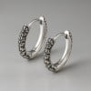 Boucles d'oreilles homme creoles acier fleur de lys