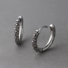Boucles d'oreilles homme creoles acier fleur de lys