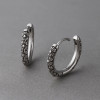 Boucles d'oreilles homme creoles acier fleur de lys