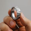 Blanc Bague Titane Alliance 6mm Brossée Rainurée Personnalisable