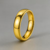 Bague alliance titane plaque or bande polie a graver personnaliser