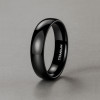 4mm Bague alliance titane noir bande polie personnalisée