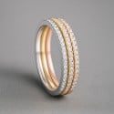 Triple Band Silver Ring for Women – Sparkling Elegance with Zirconia