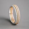 Bague 3 anneaux femme argent zirconium