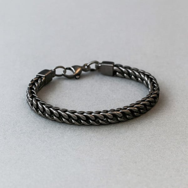 Bracciale Catena Uomo 12mm Acciaio Inox 316L - Colori Argento, Oro, Nero - Cuban Curb
