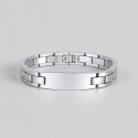 Bracelet personnalise homme gourmette acier a graver