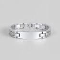 Men’s ID Bracelet in Stainless Steel – Free Personalized Engraving