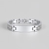 Bracelet personnalise homme gourmette acier a graver